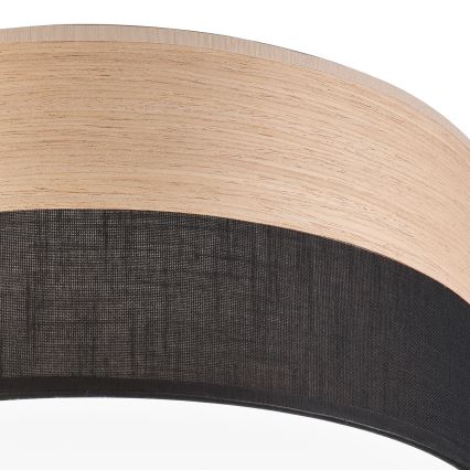 Iluminação de teto LED SIRJA WOOD LED/20W/230V diâmetro 35 cm preto/carvalho