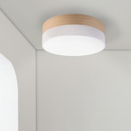 Iluminação de teto LED SIRJA WOOD LED/36W/230V diâmetro 45 cm branco/carvalho