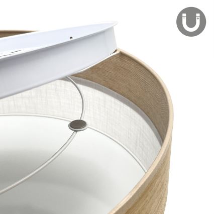 Iluminação de teto LED SIRJA WOOD LED/36W/230V diâmetro 45 cm branco/carvalho