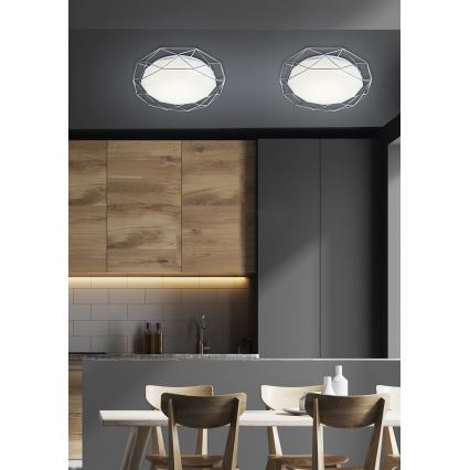 Iluminação de teto LED SVEN LED/24W/230V diâmetro 43 cm cromado brilhante