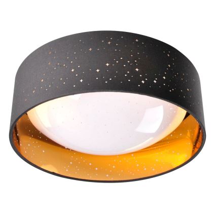 Iluminação de teto LED TULUZA LED/18W/230V diâmetro 32 cm preto