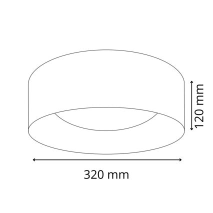 Iluminação de teto LED TULUZA LED/18W/230V diâmetro 32 cm preto