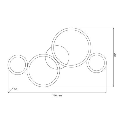 Iluminação de teto LED UNIVERSE LED/30W/230V preto