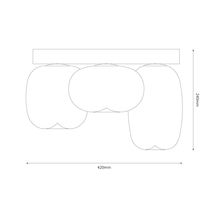 Iluminação de teto LED VASO LED/12W/230V diâmetro 42 cm preto/fumado