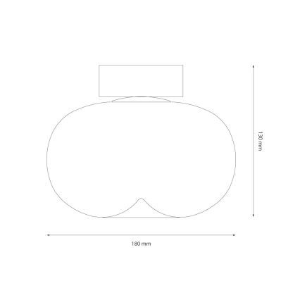 Iluminação de teto LED VASO LED/4W/230V diâmetro 18 cm dourado/fumado