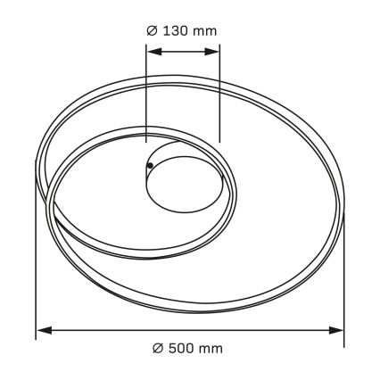 Iluminação de teto LED ZEFIRA LED/40W/230V 4000K diâmetro 50 cm antracite