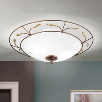 Iluminação de teto LUCA 2xE14/40W/230V diâmetro 40 cm bronze/pátina