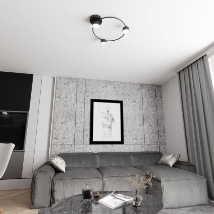 Iluminação de teto LUCIO 3xGX53/12W/230V preto