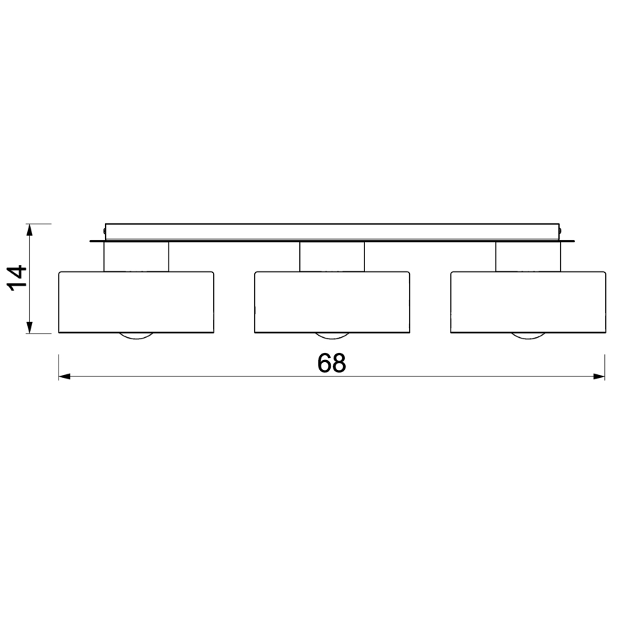 Iluminação de teto MARTI 3xE27/15W/230V branco/cromado brilhante