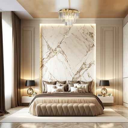 Iluminação de teto MILANO 6xE14/40W/230V dourado