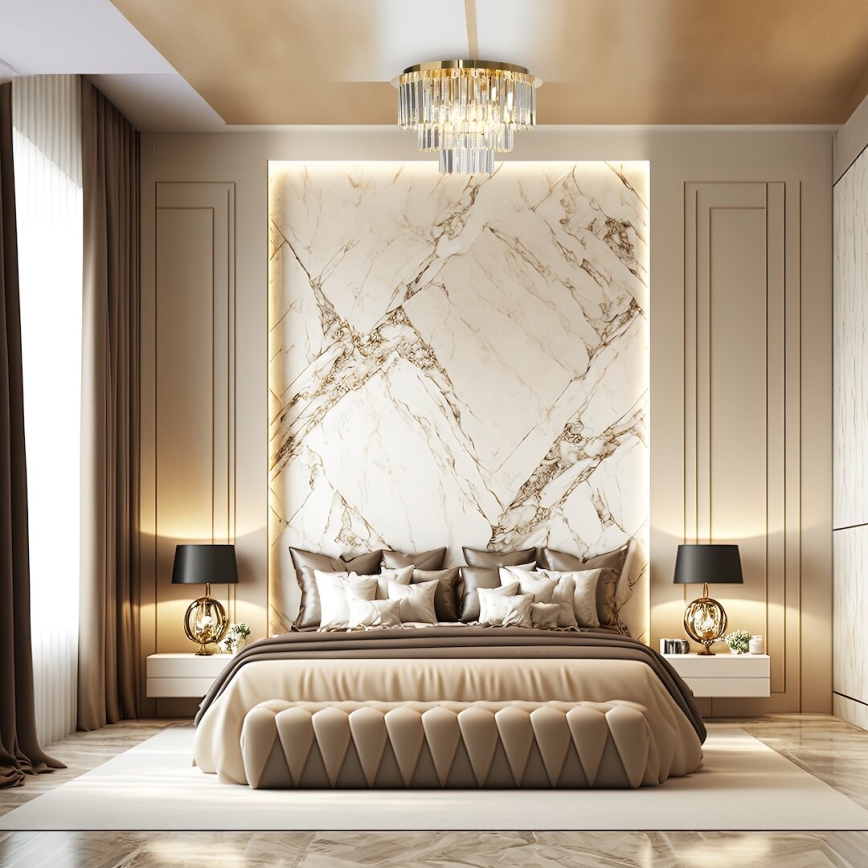 Iluminação de teto MILANO 6xE14/40W/230V dourado