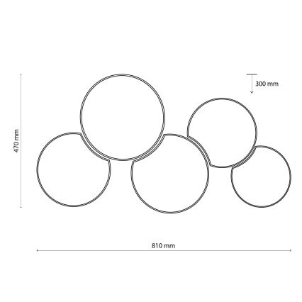 Iluminação de teto MONA 5xE27/15W/230V branca