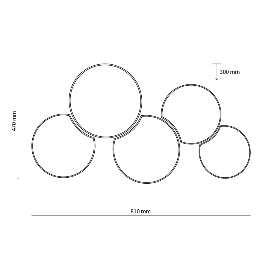 Iluminação de teto MONA 5xE27/15W/230V branca