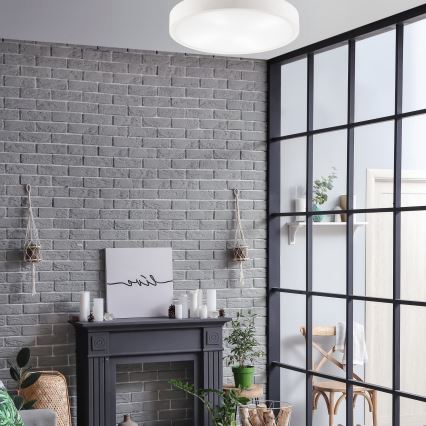 Iluminação de teto NATURAL 4xE27/60W/230V ø 57,5 cm branco/pinho