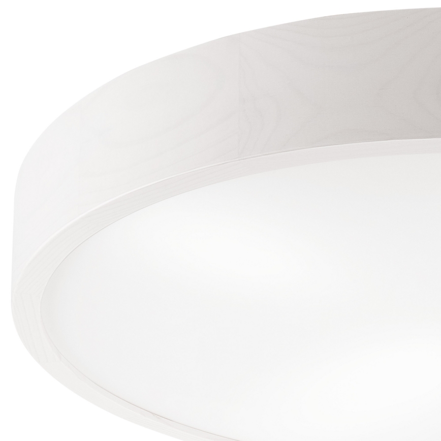 Iluminação de teto NATURAL 4xE27/60W/230V ø 57,5 cm branco/pinho