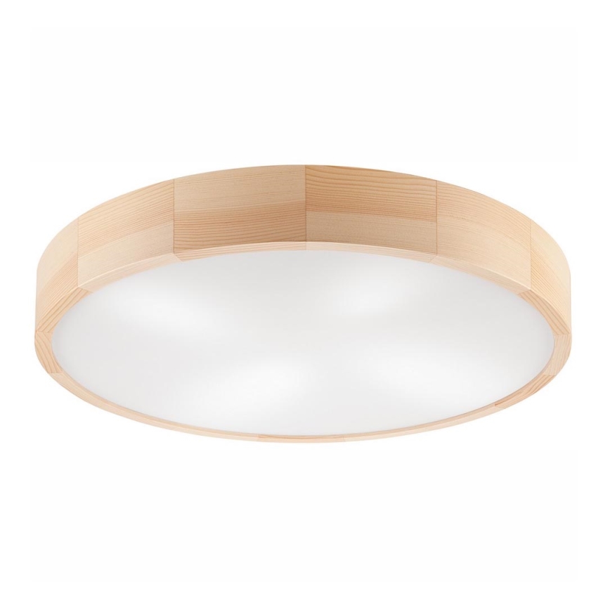 Iluminação de teto NATURAL 4xE27/60W/230V ø 57,5 cm pinho