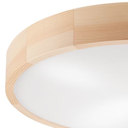 Iluminação de teto NATURAL 4xE27/60W/230V ø 57,5 cm pinho