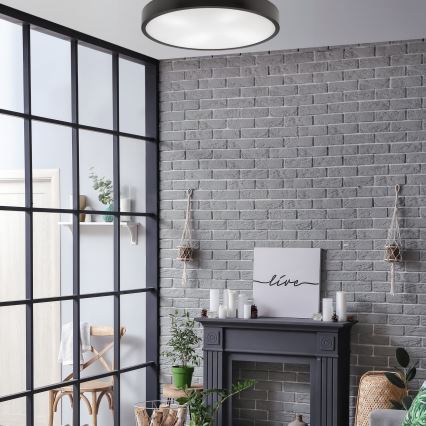 Iluminação de teto NATURAL 4xE27/60W/230V ø 57,5 cm wenge/pinho