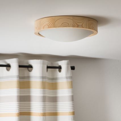 Iluminação de teto NATURAL SLIM 1xE27/60W/230V ø 27 cm pinho