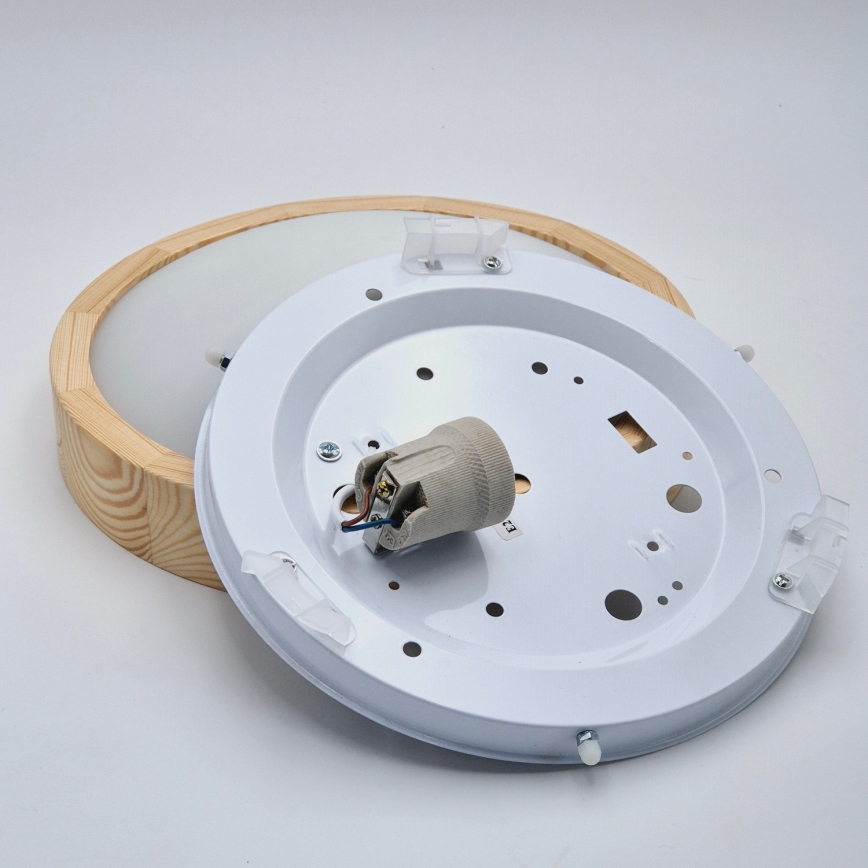 Iluminação de teto NATURAL SLIM 1xE27/60W/230V ø 27 cm pinho