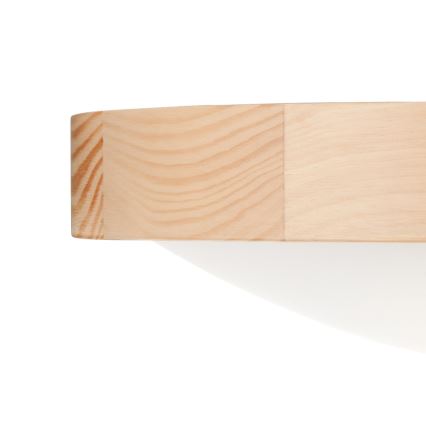 Iluminação de teto NATURAL SLIM 2xE27/60W/230V Ø 37 cm pinho