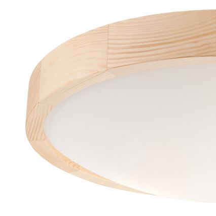 Iluminação de teto NATURAL SLIM 2xE27/60W/230V Ø 37 cm pinho