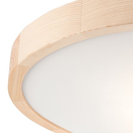 Iluminação de teto NATURAL SLIM 3xE27/60W/230V ø 47 cm pinho