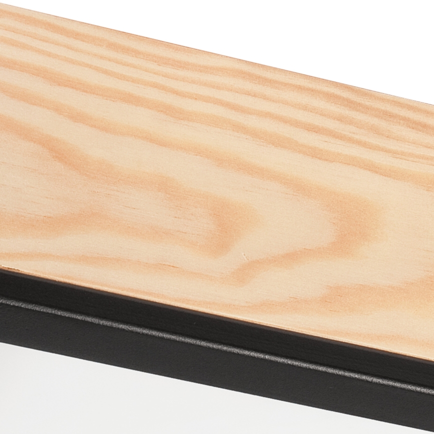 Iluminação de teto NATURAL SQUARE 2xE27/15W/230V 31x31 cm pinho/preto