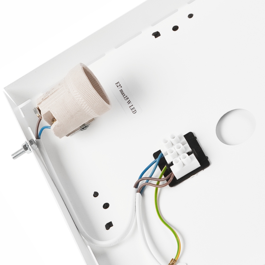 Iluminação de teto NATURAL SQUARE 2xE27/15W/230V 31x31 cm pinho/preto