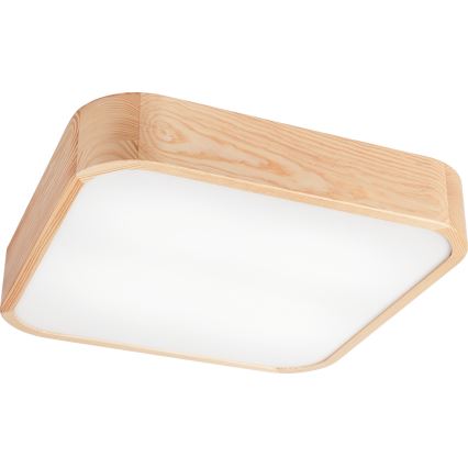 Iluminação de teto NATURAL SQUARE 4xE27/15W/230V 45x45 cm pinho