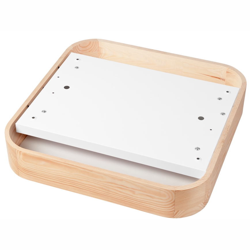 Iluminação de teto NATURAL SQUARE 4xE27/15W/230V 45x45 cm pinho