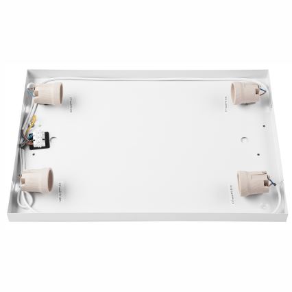 Iluminação de teto NATURAL SQUARE 4xE27/15W/230V 45x45 cm pinho