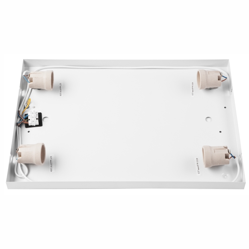 Iluminação de teto NATURAL SQUARE 4xE27/15W/230V 45x45 cm pinho