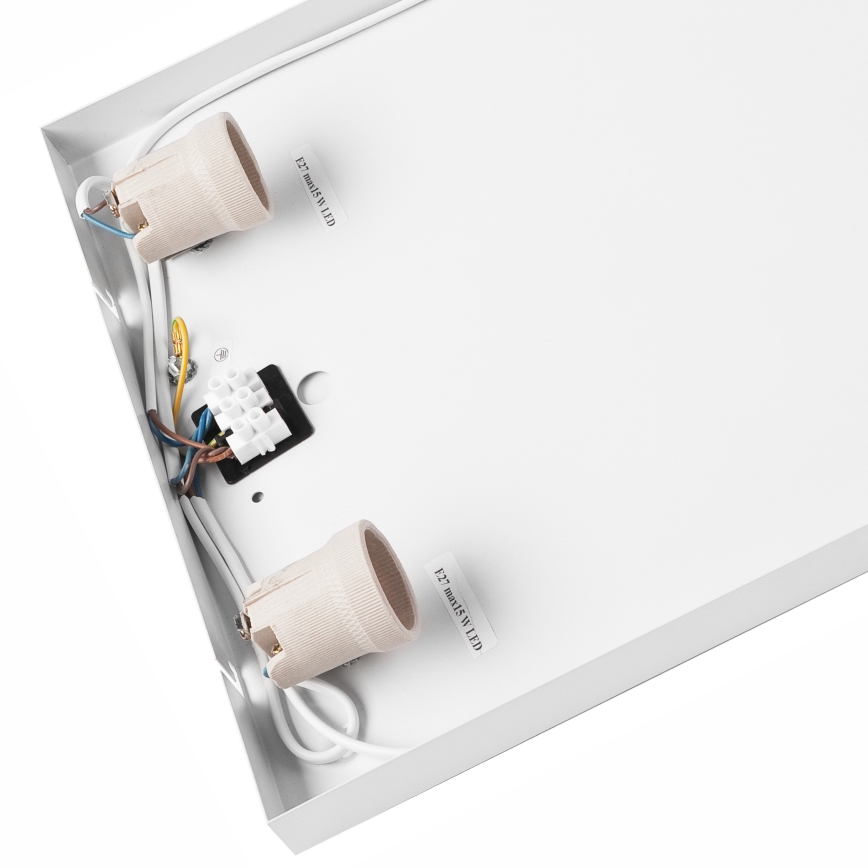 Iluminação de teto NATURAL SQUARE 4xE27/15W/230V 45x45 cm pinho