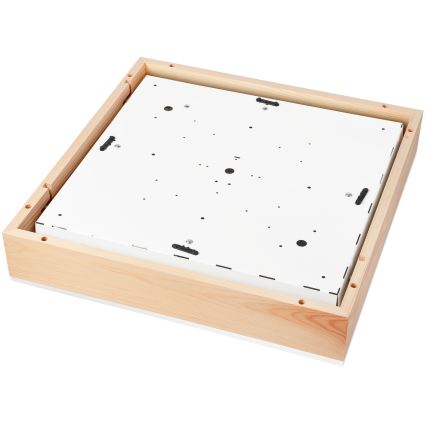 Iluminação de teto NATURAL SQUARE 4xE27/15W/230V 48x48 cm pinho/branco