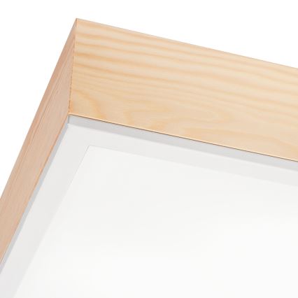 Iluminação de teto NATURAL SQUARE 4xE27/15W/230V 48x48 cm pinho/branco
