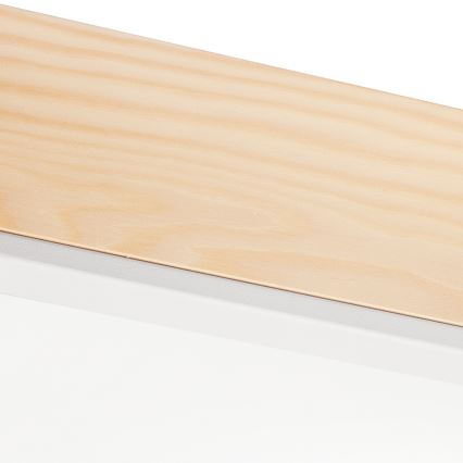 Iluminação de teto NATURAL SQUARE 4xE27/15W/230V 48x48 cm pinho/branco