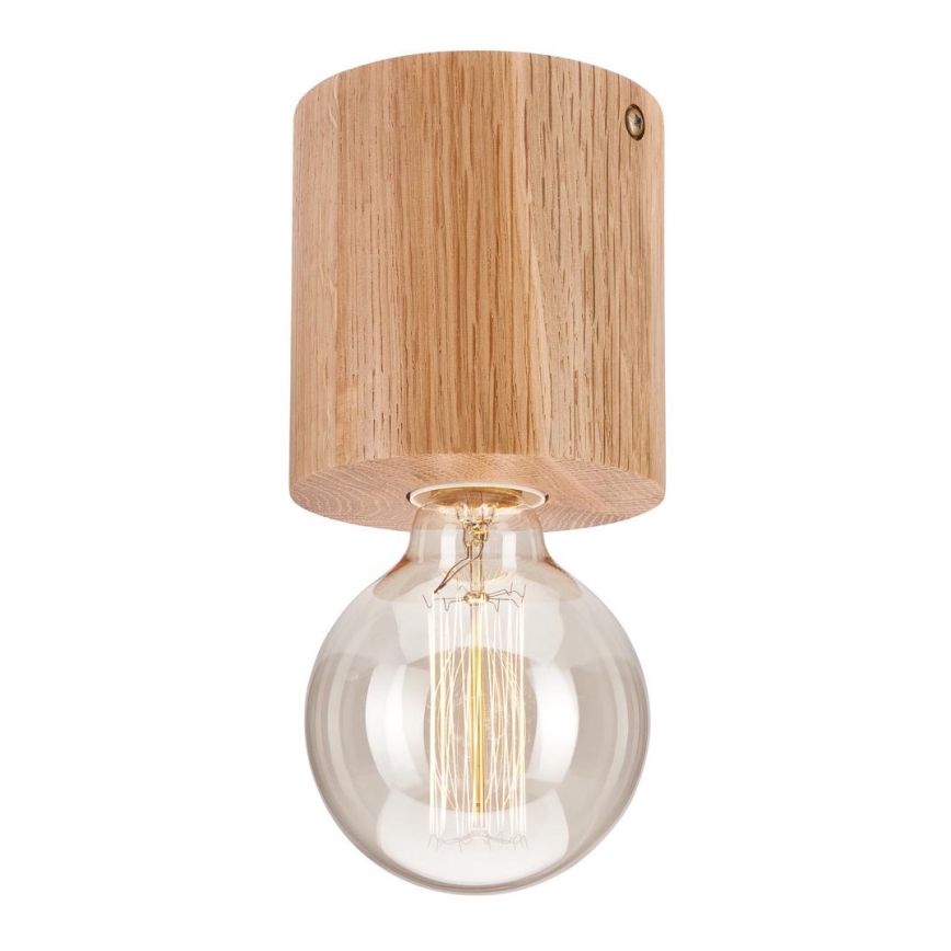 Iluminação de teto OAK 1xE27/60W/230V carvalho d. 10,5 cm