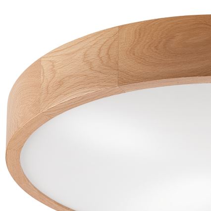 Iluminação de teto OAK 4xE27/60W/230V ø 57,5 cm carvalho