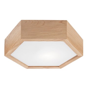Iluminação de teto OAK HEX 1xE27/60W/230V d. 32 cm carvalho