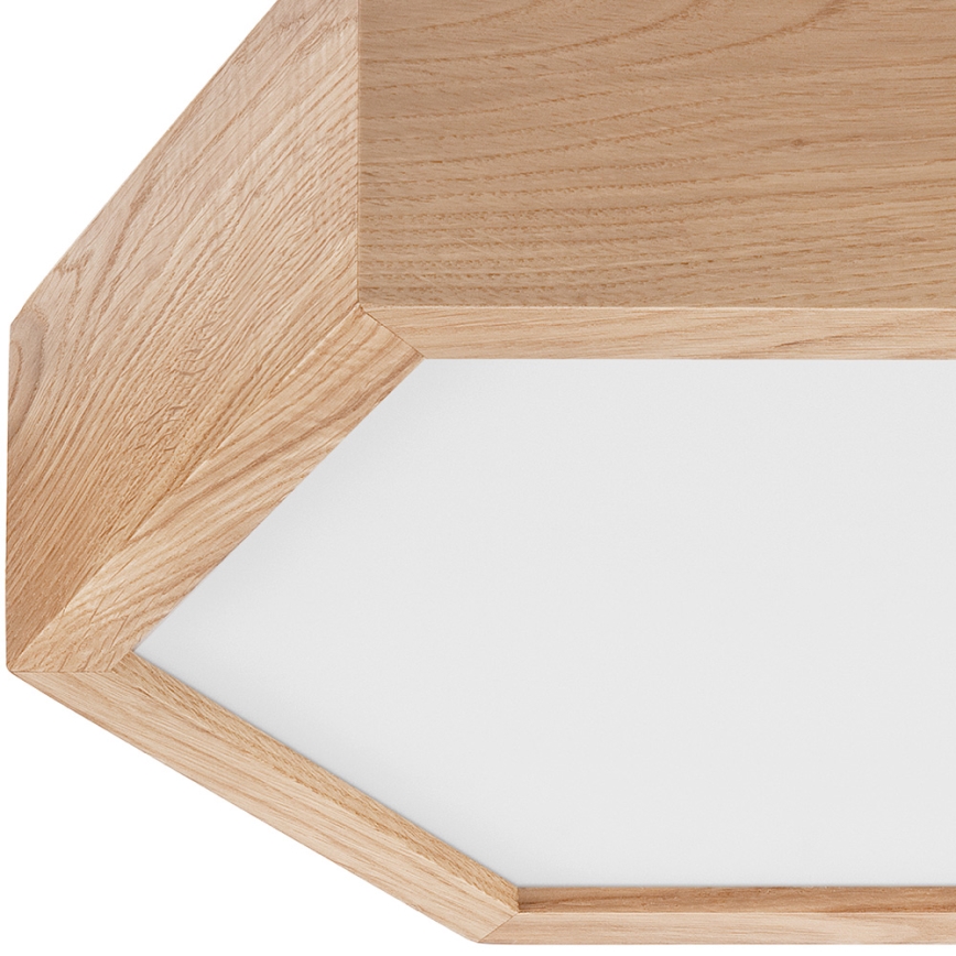 Iluminação de teto OAK HEX 1xE27/60W/230V d. 32 cm carvalho