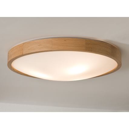 Iluminação de teto OAK SLIM 3×E27/60W/230V Carvalho ø 47 cm
