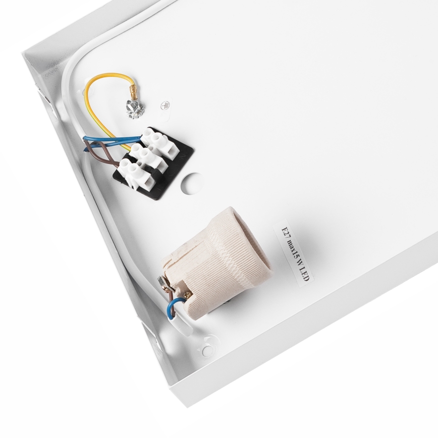 Iluminação de teto OAK SQUARE 2xE27/15W/230V 35x35 cm carvalho