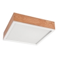 Iluminação de teto OAK SQUARE 4xE27/15W/230V 39x39 cm carvalho/branco