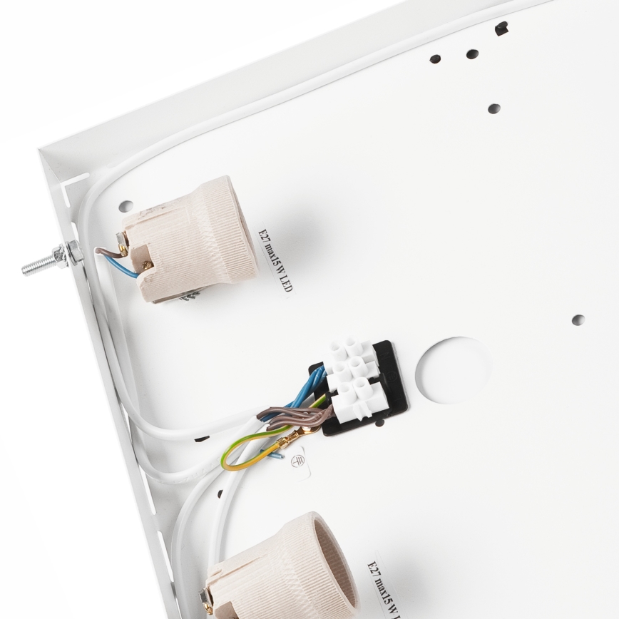 Iluminação de teto OAK SQUARE 4xE27/15W/230V 39x39 cm carvalho/branco