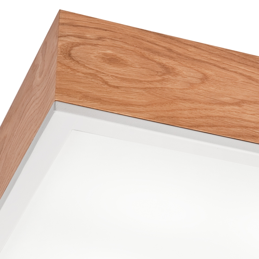 Iluminação de teto OAK SQUARE 4xE27/15W/230V 39x39 cm carvalho/branco
