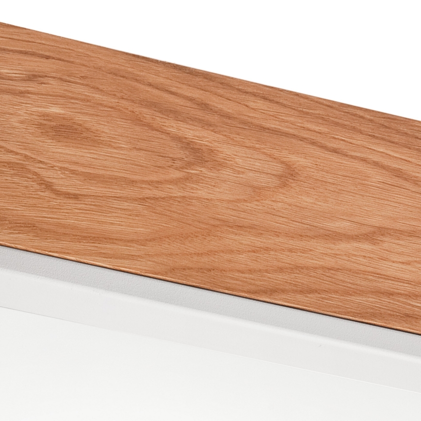 Iluminação de teto OAK SQUARE 4xE27/15W/230V 39x39 cm carvalho/branco