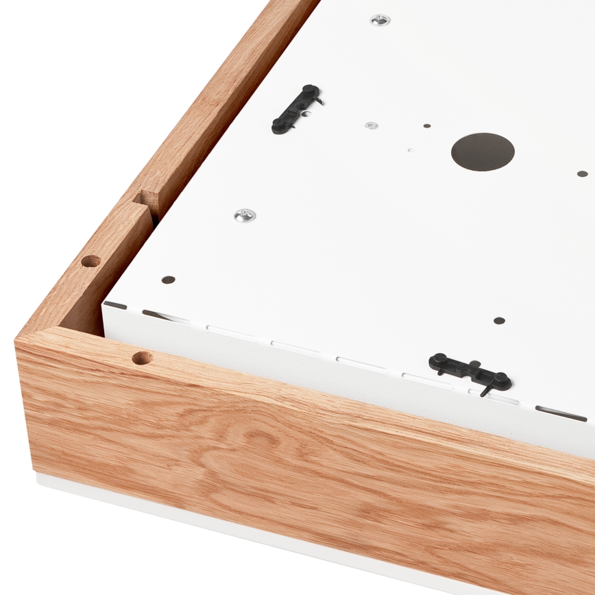 Iluminação de teto OAK SQUARE 4xE27/15W/230V 39x39 cm carvalho/branco