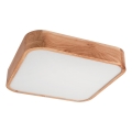 Iluminação de teto OAK SQUARE 4xE27/15W/230V 45x45 cm carvalho