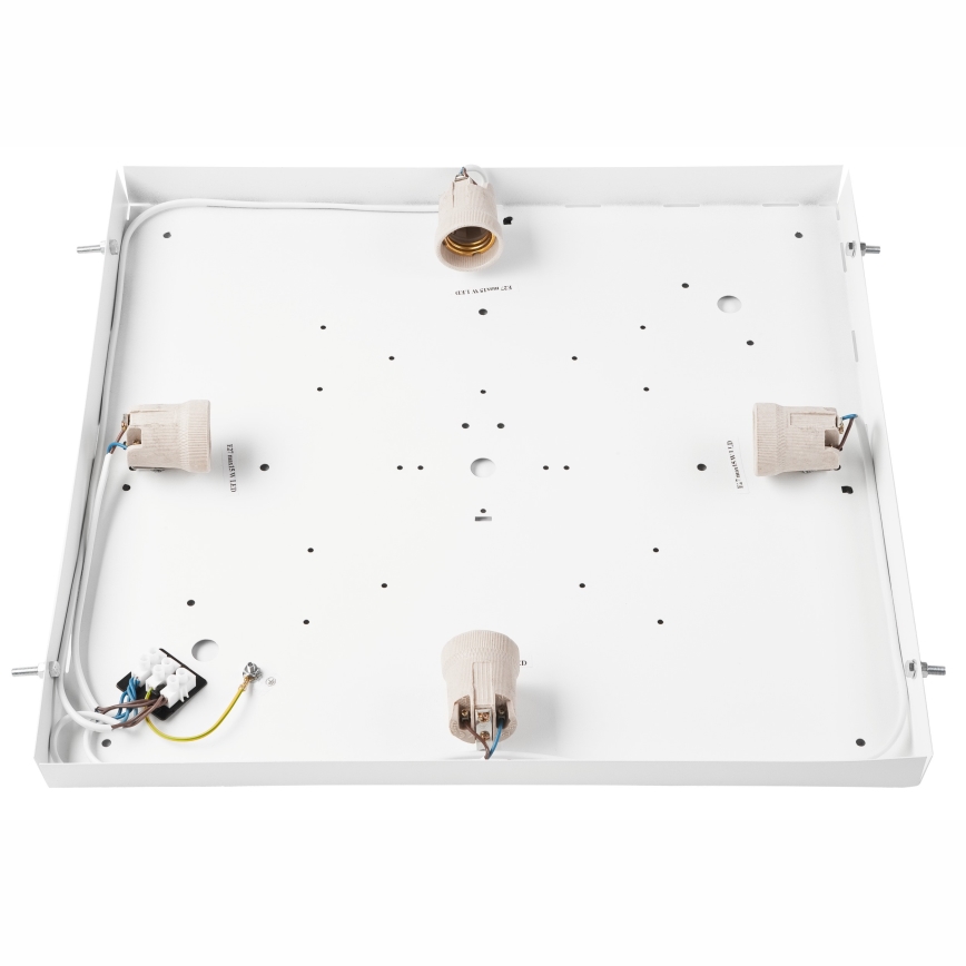 Iluminação de teto OAK SQUARE 4xE27/15W/230V 48x48 cm carvalho/preto